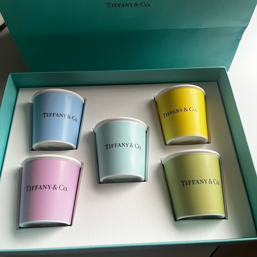 Tiffany & Co. Espresso Cups in Bone China, Set of Five